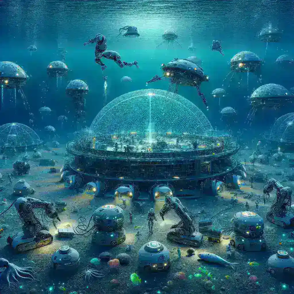 AI Robotic Systems Constructing Underwater Habitats for Marine Research