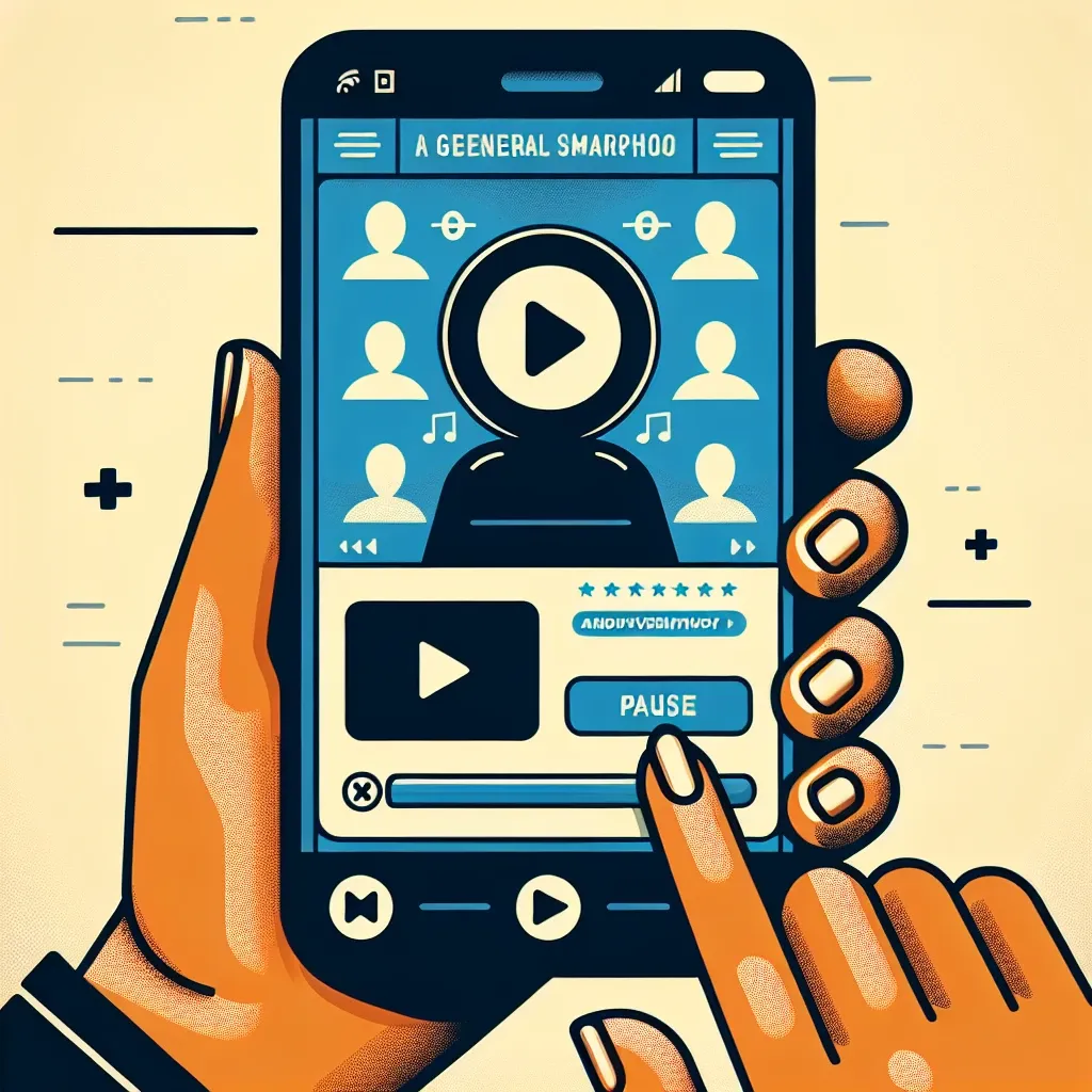 "Mobile user interacting with YouTube's 'Pause Ad' feature on a smartphone screen, showcasing the new ad experiment aimed at enhancing viewer experience."